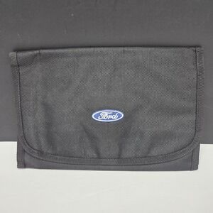 Ford Owners Manual Case Wallet Document Holder Black Nylon Embroidered Logo OEM